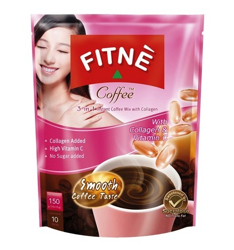 Caffè dietetico solubile con collagene e vitamina C -Fitnè 150g.